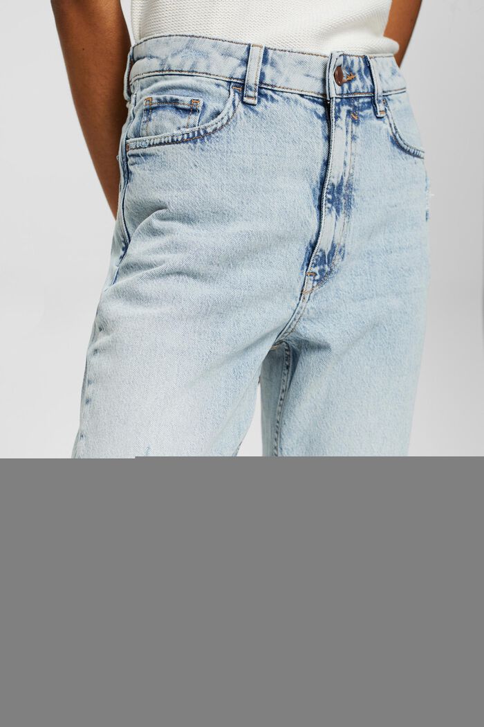 Jeans i sliten look, BLUE BLEACHED, detail image number 2