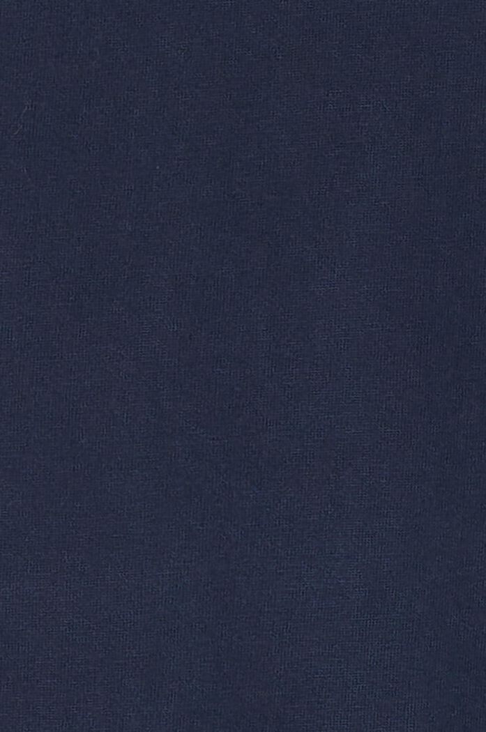 Bomulls-T-shirt med engelska brodyrdetaljer, NIGHT SKY BLUE, detail image number 3
