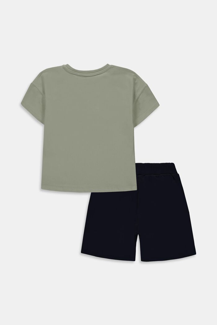 Mixat set: T-shirt och shorts, DUSTY GREEN, detail image number 1
