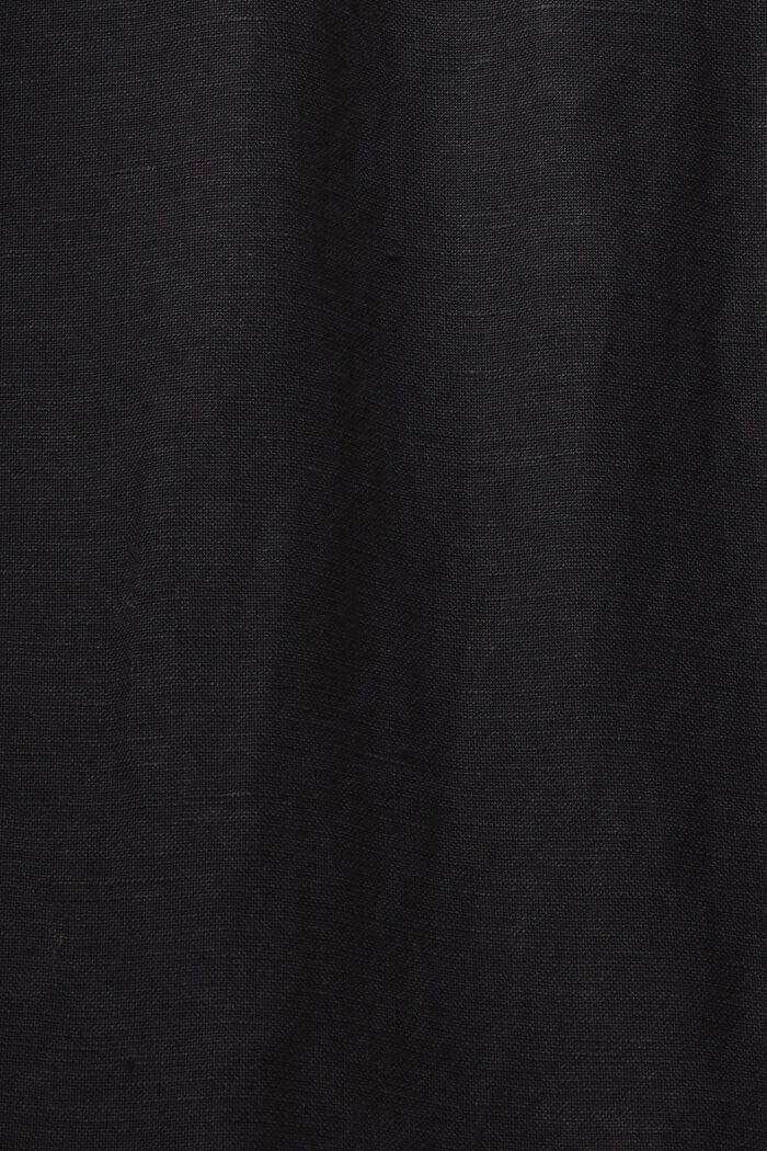 Skjortklänning i minilängd av linnemix, BLACK, detail image number 5