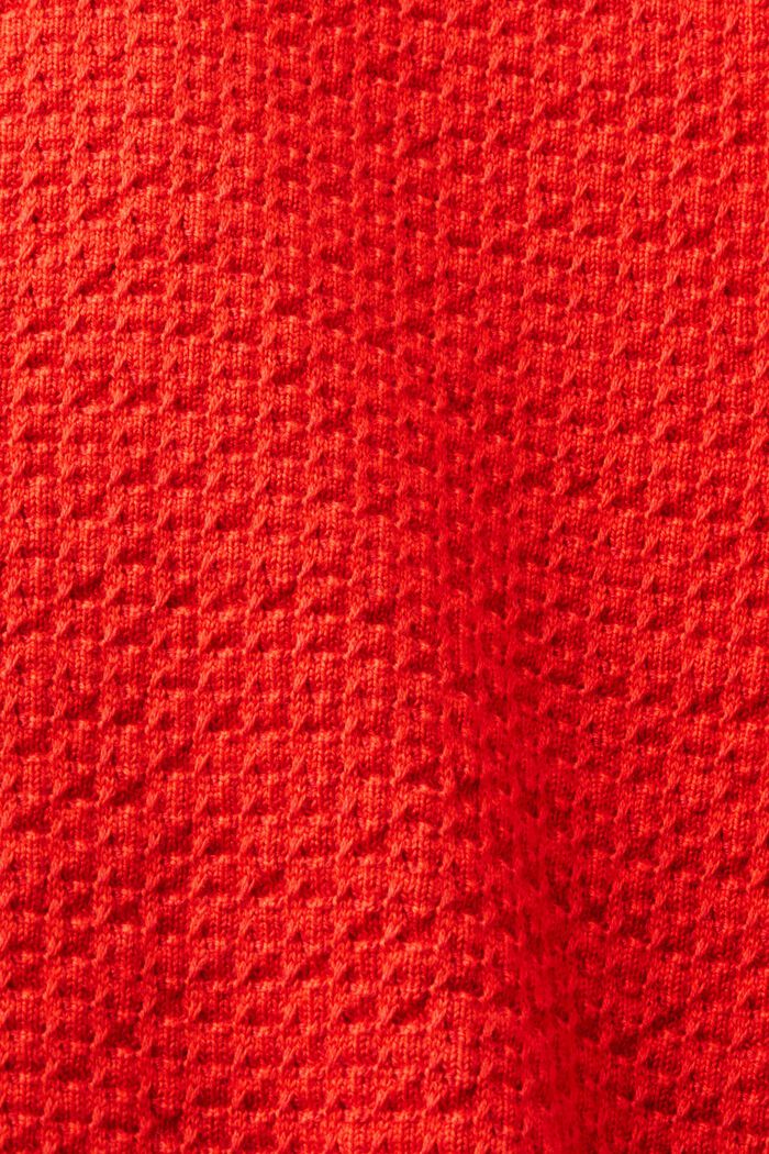 Strukturerad rundringad tröja, RED, detail image number 5