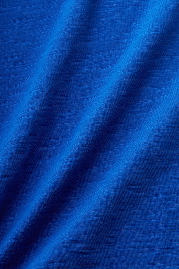 T-shirt av slub-bomull med logo på fickan, BRIGHT BLUE, detail image number 4