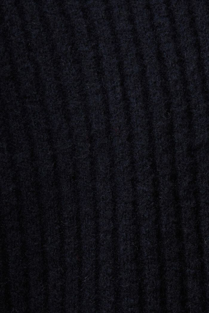 Ribbstickad miniklänning, BLACK, detail image number 5