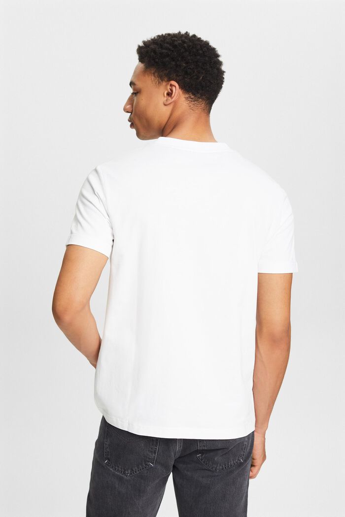Unisex T-shirt i ekologisk bomullsjersey med tryck, WHITE, detail image number 2