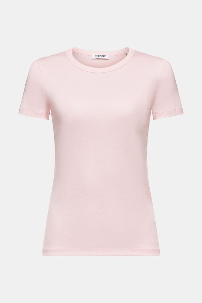 Kortärmad T-shirt i bomull, PASTEL PINK, detail image number 5