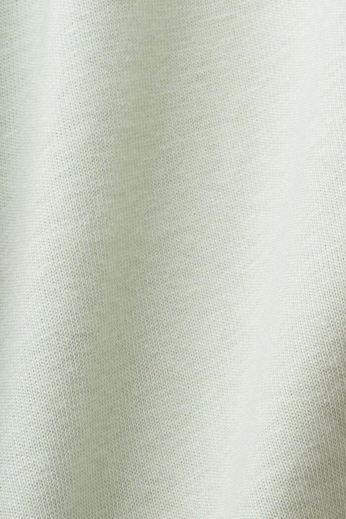 Tenniströja i jersey, bomullsblandning, PASTEL GREEN, detail image number 4