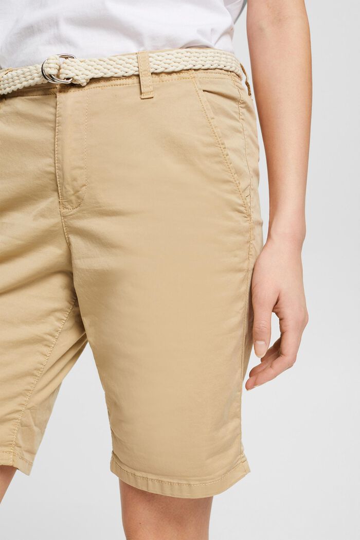 Shorts med vävt skärp, SAND, detail image number 0