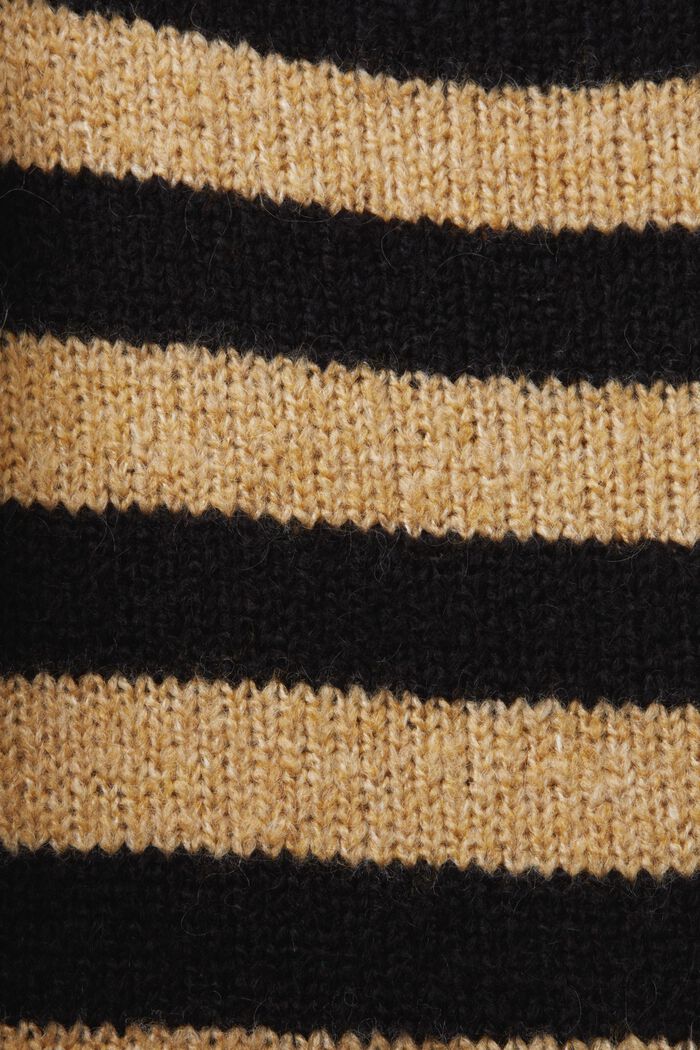 Randig tröja i blandning av ull och mohair, BLACK, detail image number 4