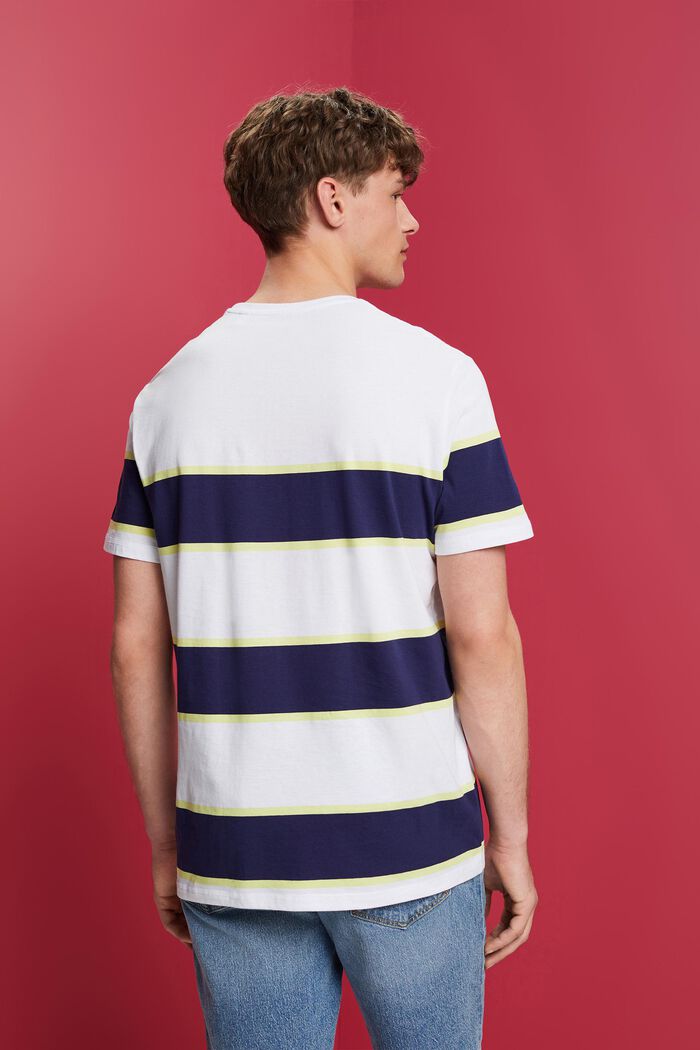 Randig T-shirt, 100% bomull, WHITE, detail image number 3