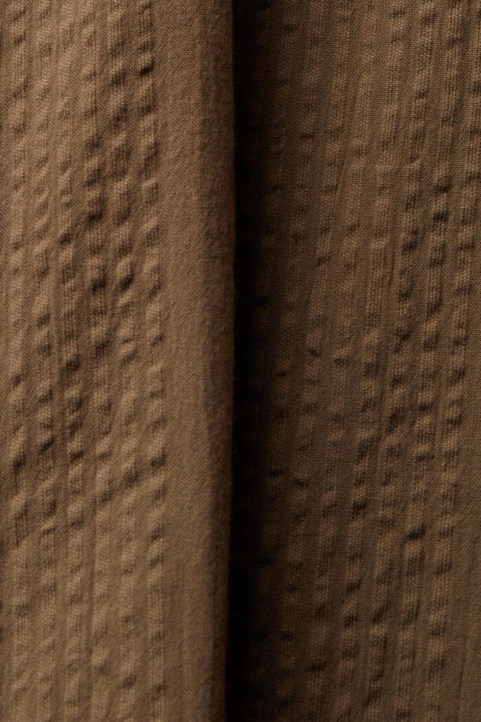 Klänning i strukturerad bomull, KHAKI GREEN, detail image number 5