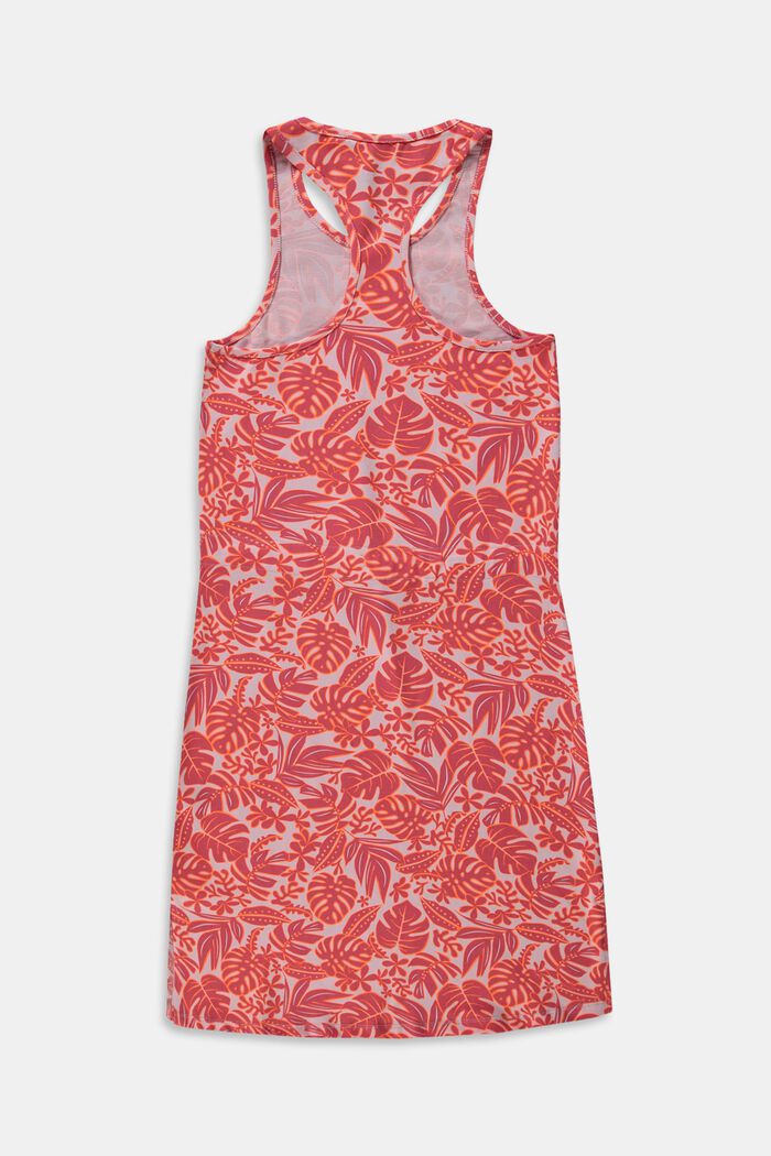 Klänning med tropiskt mönster, ORANGE RED, detail image number 1