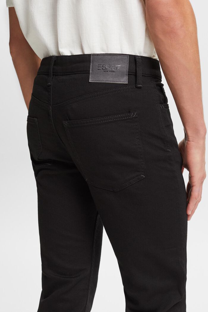 Raka jeans med medelhög midja, BLACK RINSE, detail image number 3