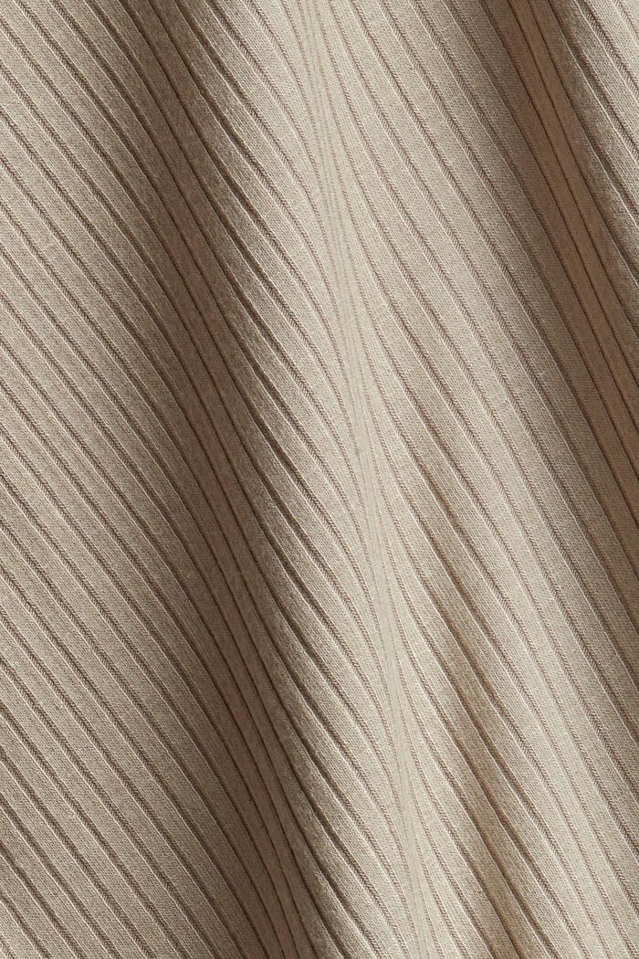 Ribbstickat linne i LENZING™ ECOVERO™, LIGHT TAUPE, detail image number 1