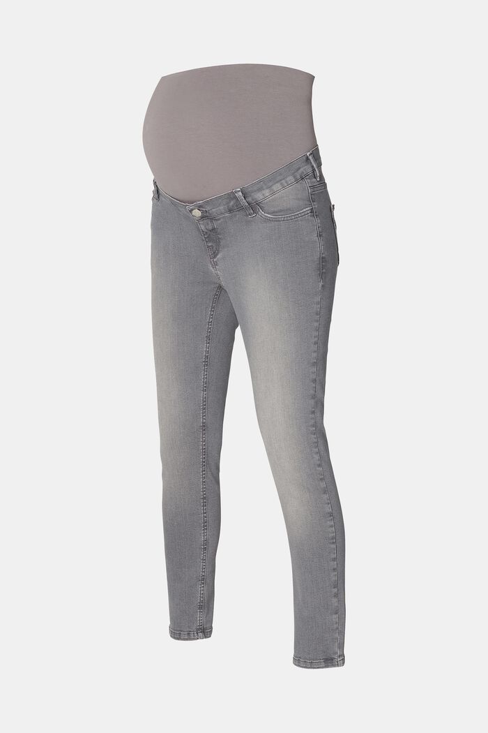 MATERNITY Skinny-jeans med linning över magen, GREY DENIM, detail image number 5