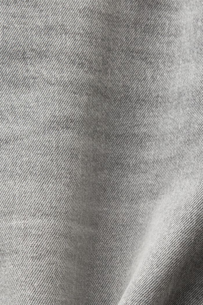 Smala jeansshorts med medelhög midja, GREY MEDIUM WASHED, detail image number 6