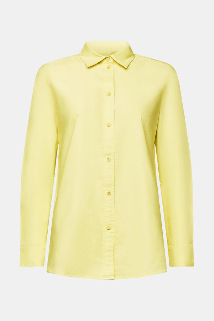 Oxford-skjortblus, LIME YELLOW, detail image number 6