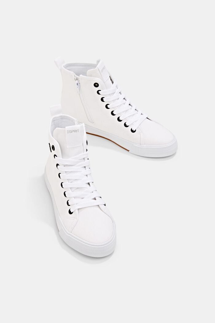 Sneakers med högt skaft, WHITE, detail image number 6