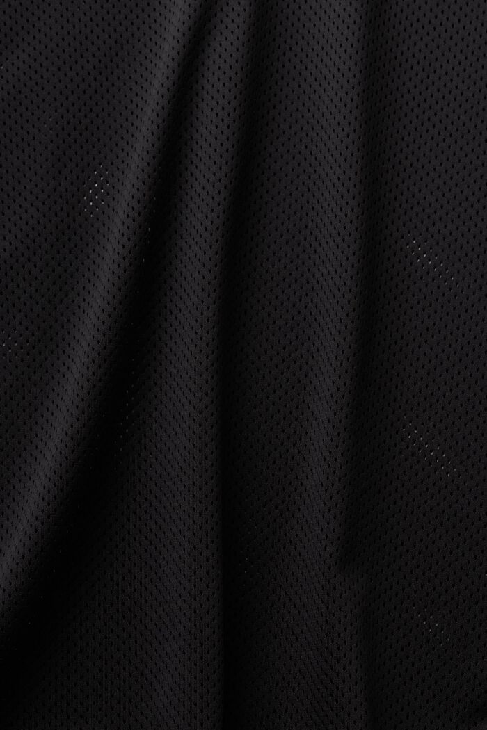 V-ringad hålstickad T-shirt, BLACK, detail image number 4