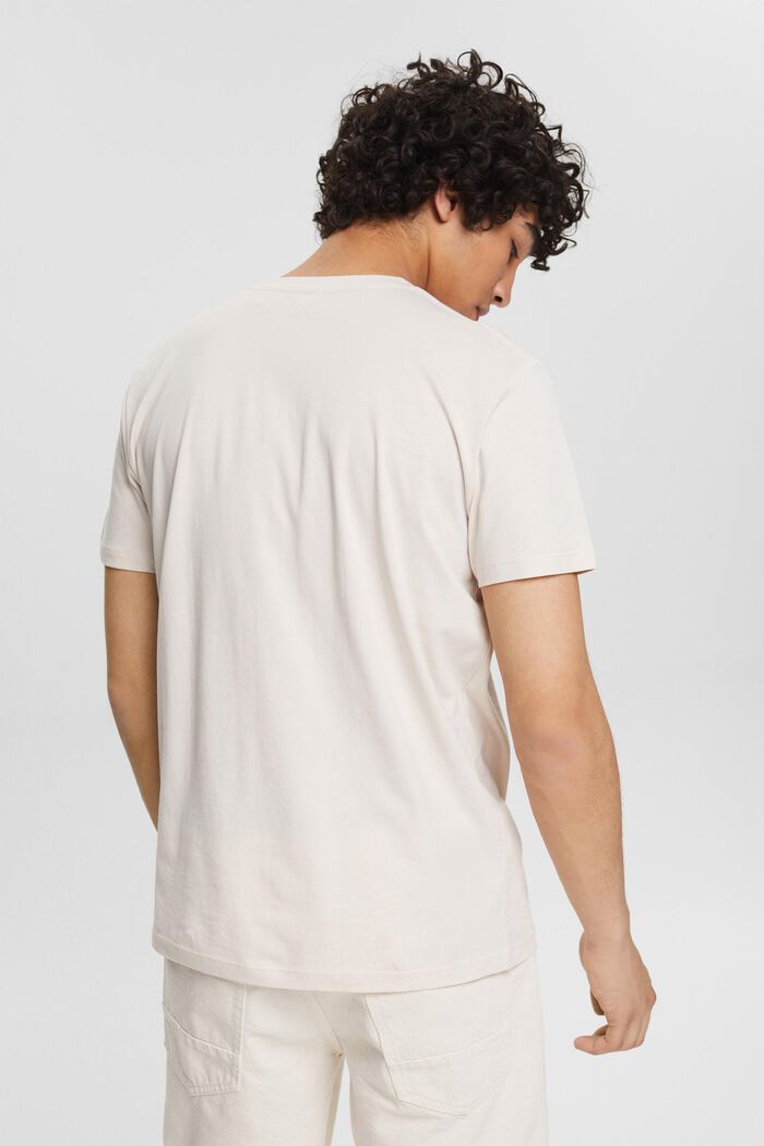 T-shirt med mönstrad ficka, LIGHT BEIGE, detail image number 3