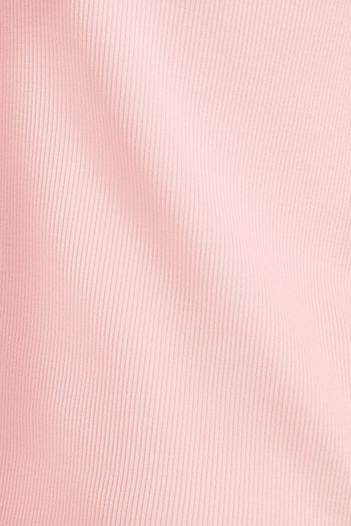 Ribbat linne i ekologisk bomull, LIGHT PINK, detail image number 4