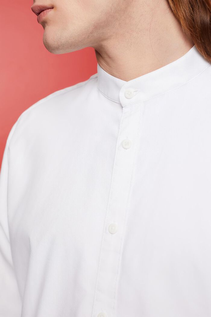 Skjorta med smal passform och ståkrage, WHITE, detail image number 2