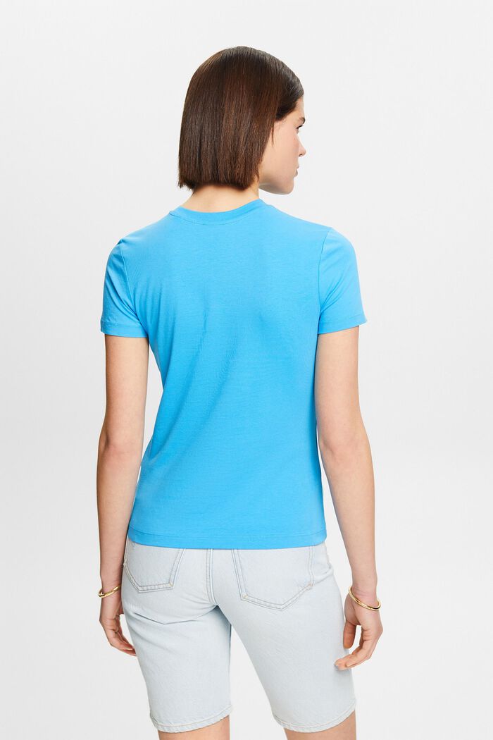 Rundringad T-shirt, BLUE, detail image number 2