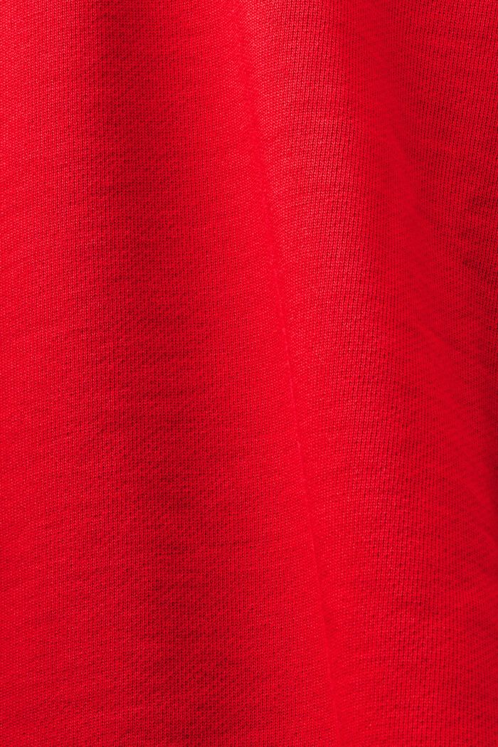 Oversize-huvtröja med tryck, unisexmodell, DARK RED, detail image number 7
