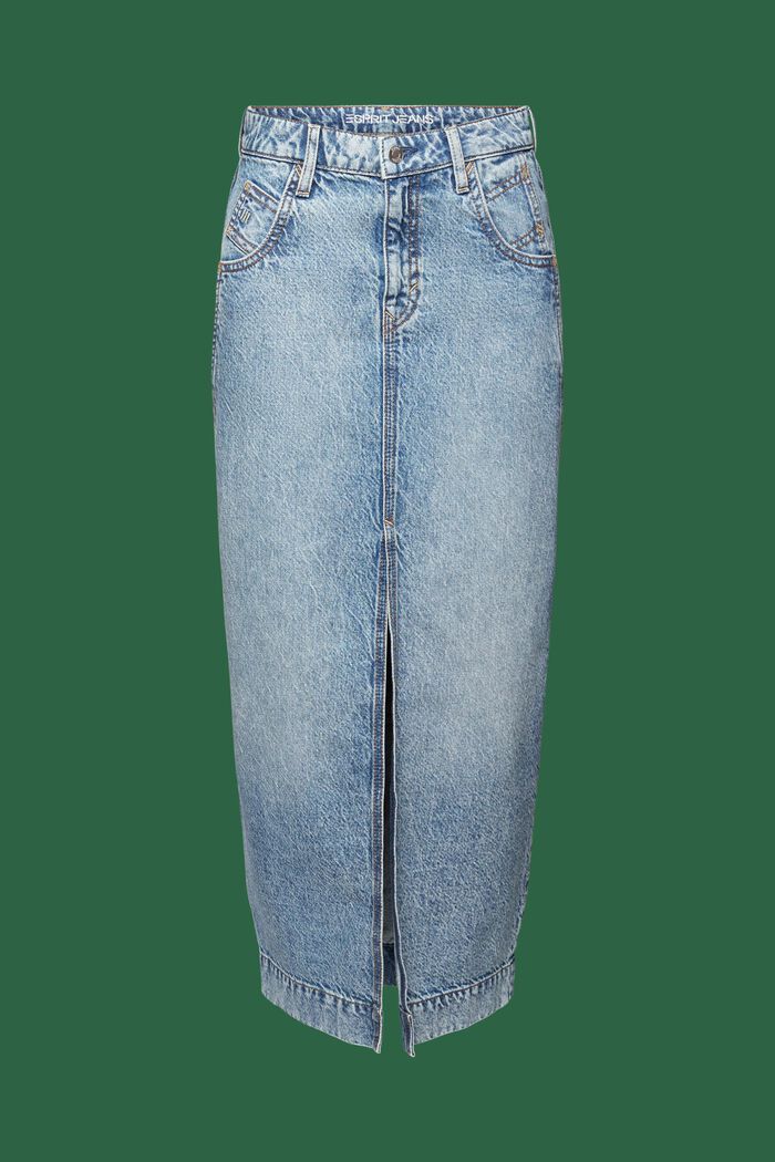 Maxilång jeanskjol, BLUE LIGHT WASHED, detail image number 6