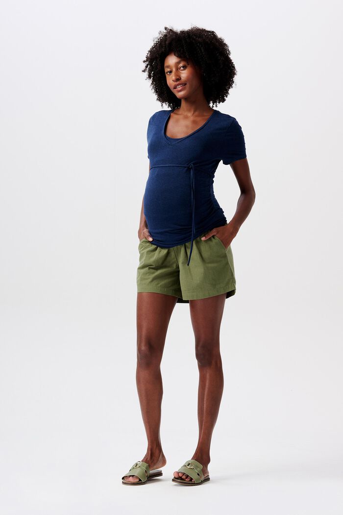 MATERNITY Shorts med linning under magen, OLIVE GREEN, detail image number 0