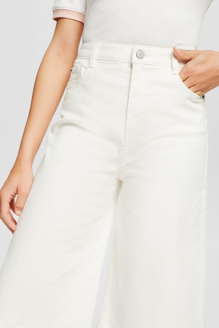 Jeansbermudas med stretch, OFF WHITE, detail image number 2