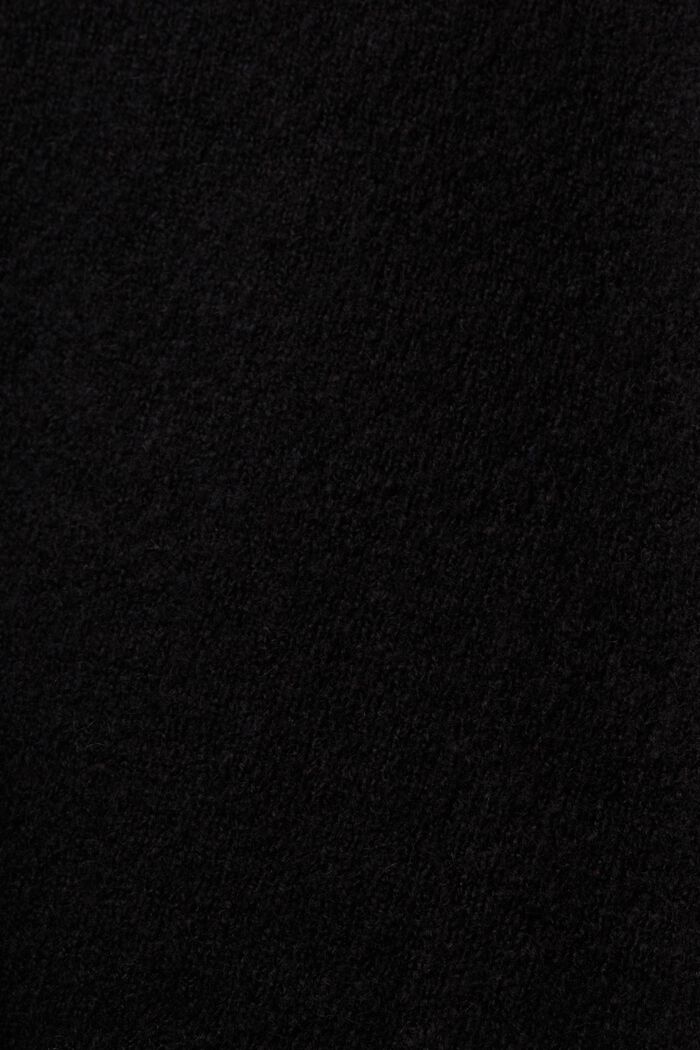 V-ringad tröja i ullmix, BLACK, detail image number 5