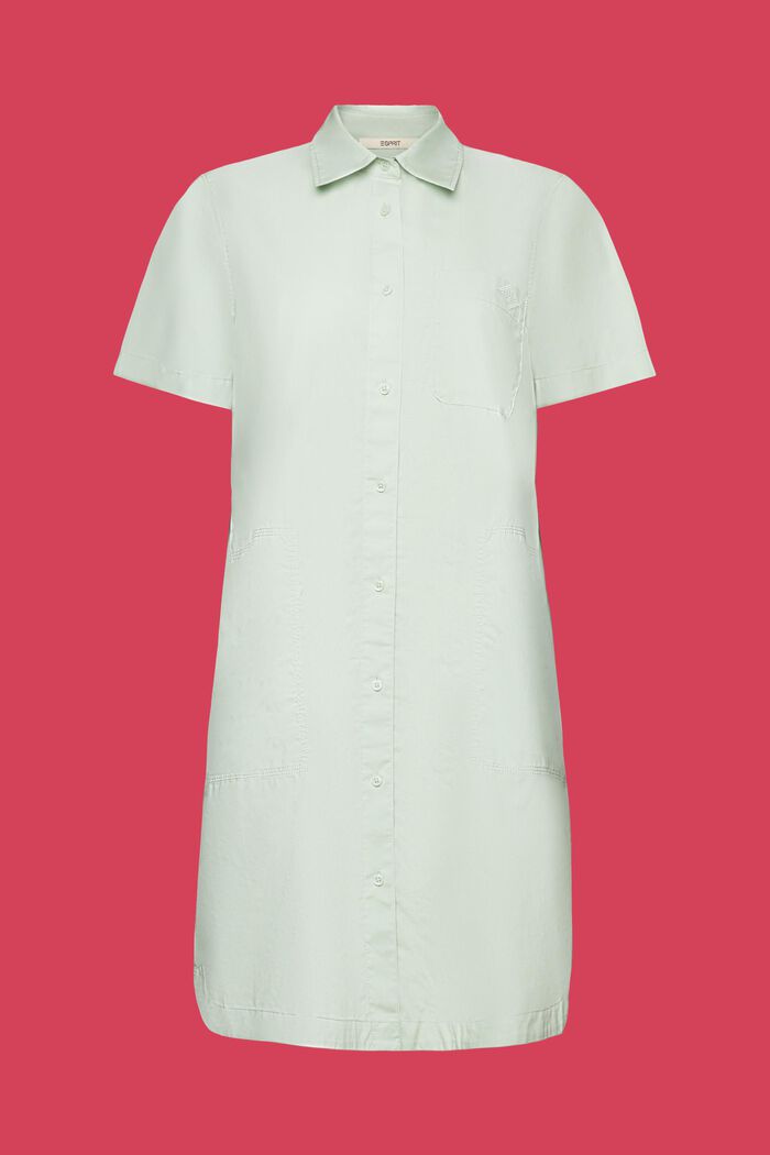 Mini-skjortklänning, 100% bomull, CITRUS GREEN, detail image number 6