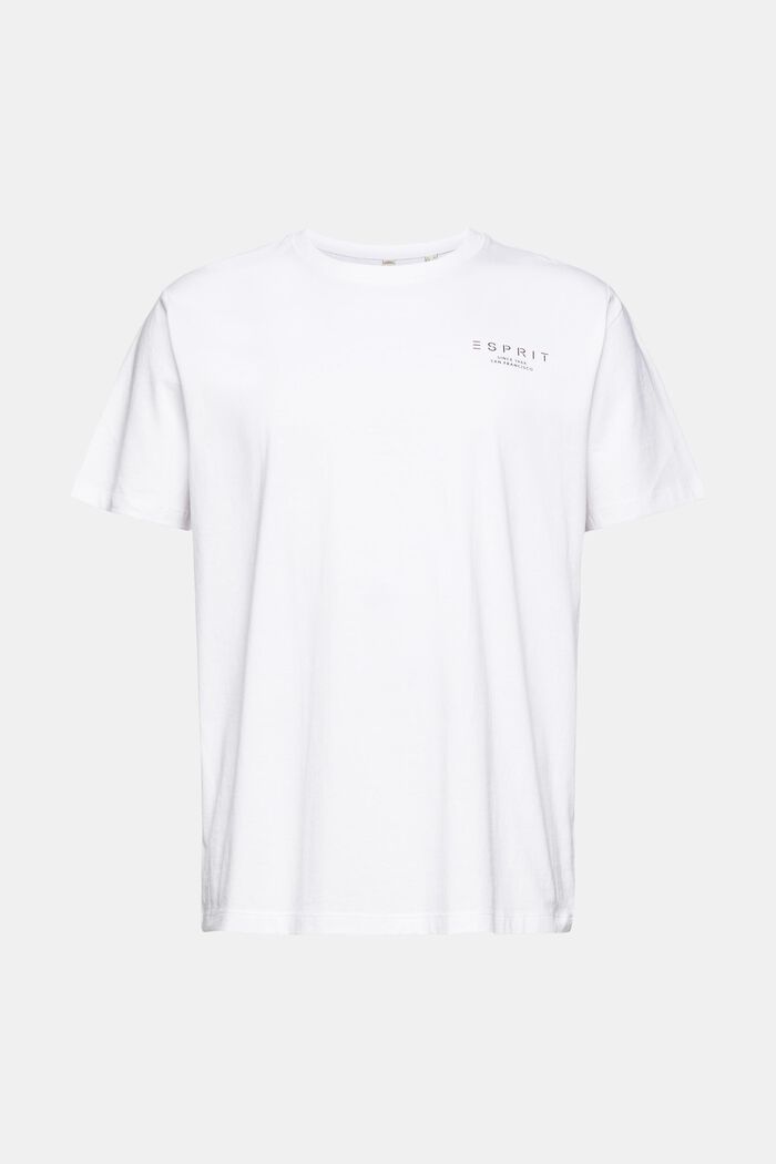 T-shirt i jersey med logotryck, WHITE, detail image number 2