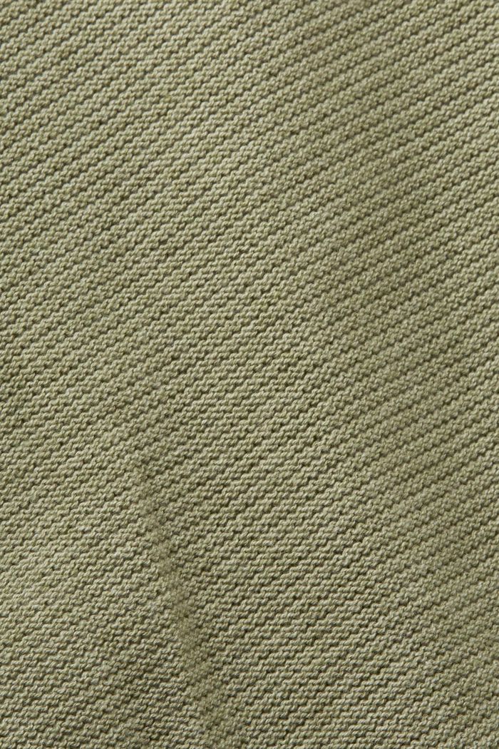 Strukturerad V-ringad tröja, LIGHT KHAKI, detail image number 5