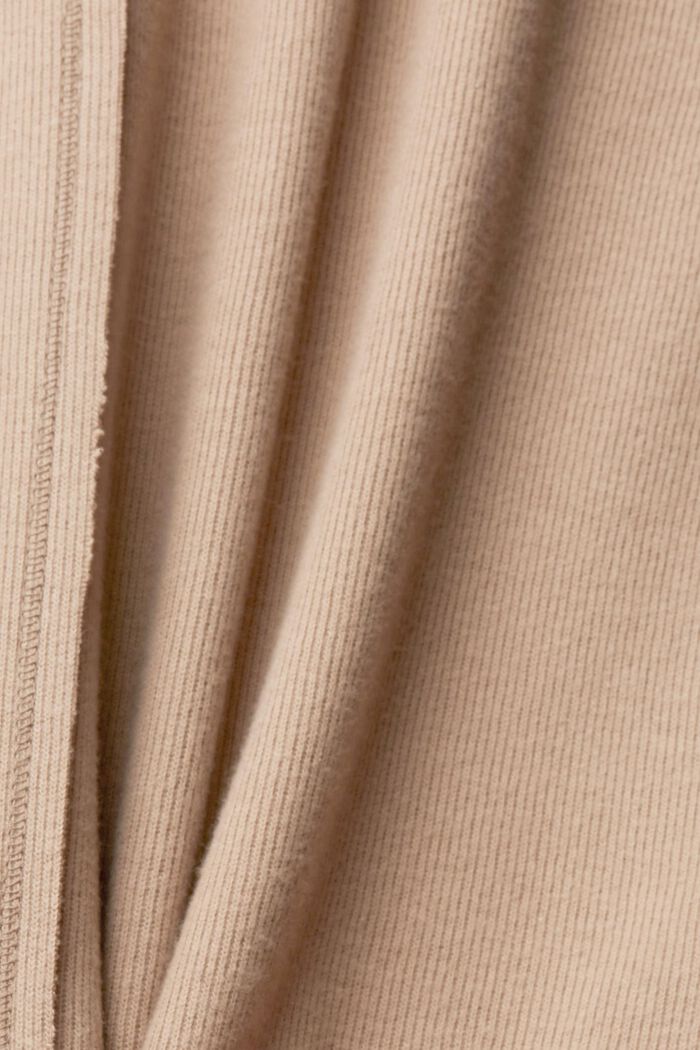 Sweatshirt med ståkrage, bomullsblandning, TAUPE, detail image number 1