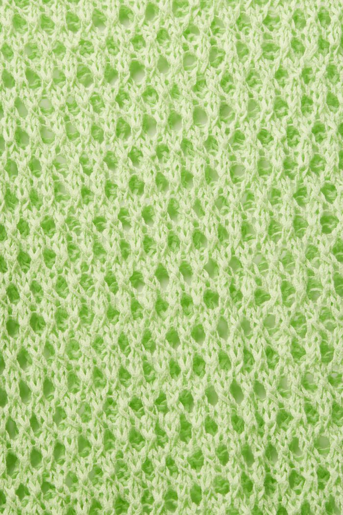 Stickad tröja i öppen mesh, CITRUS GREEN, detail image number 5