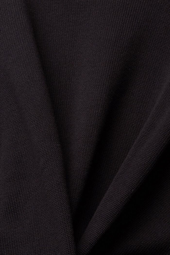 Stickad tröja, BLACK, detail image number 5