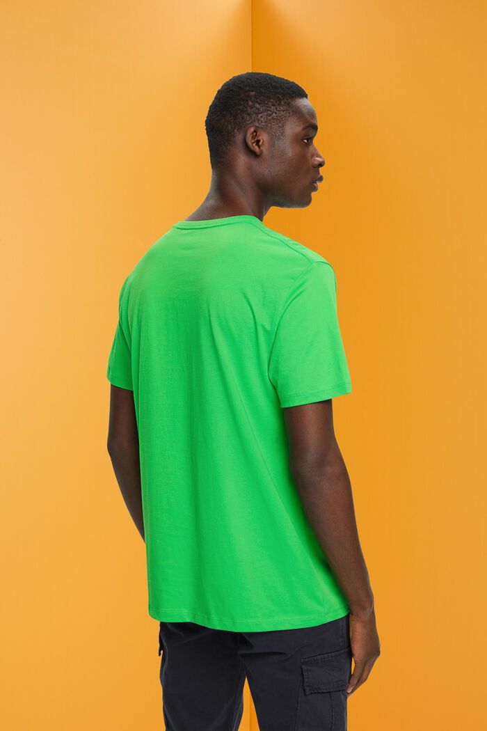 T-shirt i bomull med tryck fram, GREEN, detail image number 3