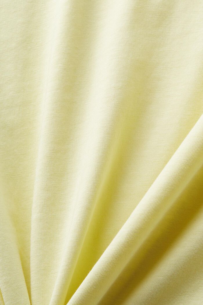 T-shirt med logo, LIME YELLOW, detail image number 4