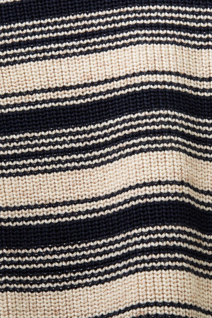 Randig rundringad tröja, 100% bomull, NAVY, detail image number 5