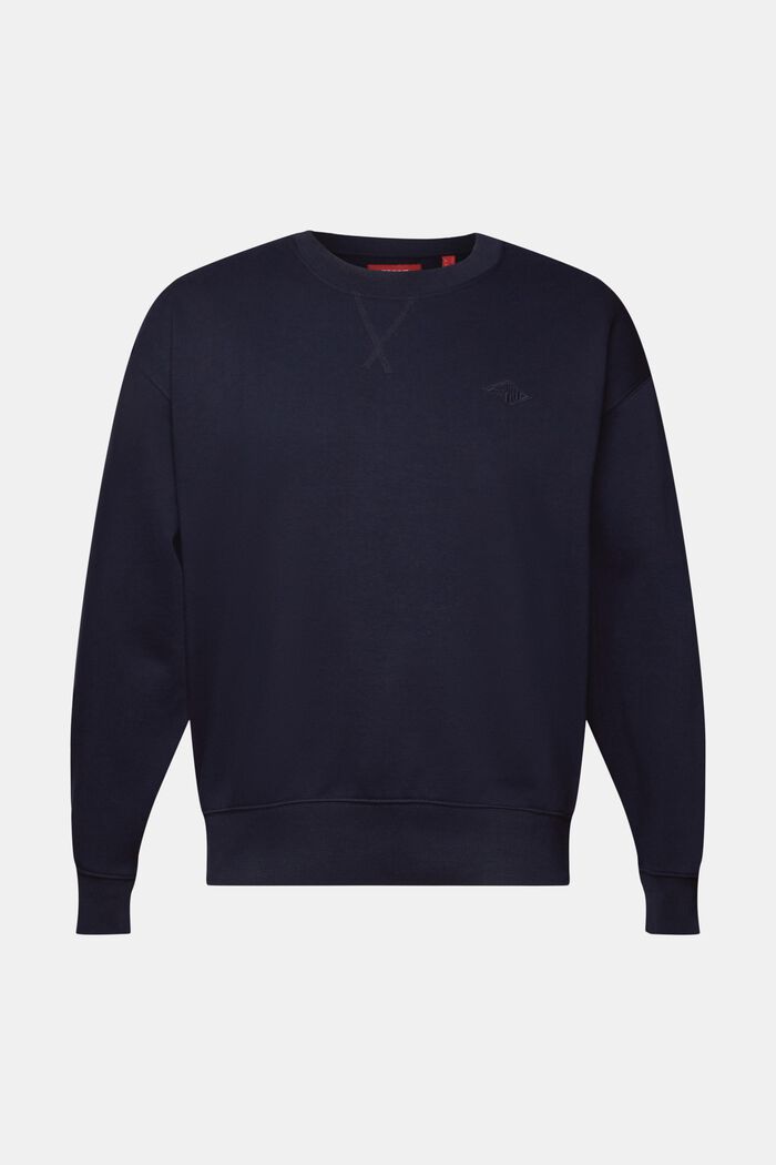 Sweatshirt med logobroderi, NAVY, detail image number 5