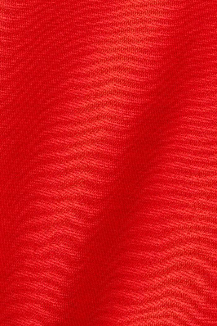 Kort sweatshirt med logo, RED, detail image number 5