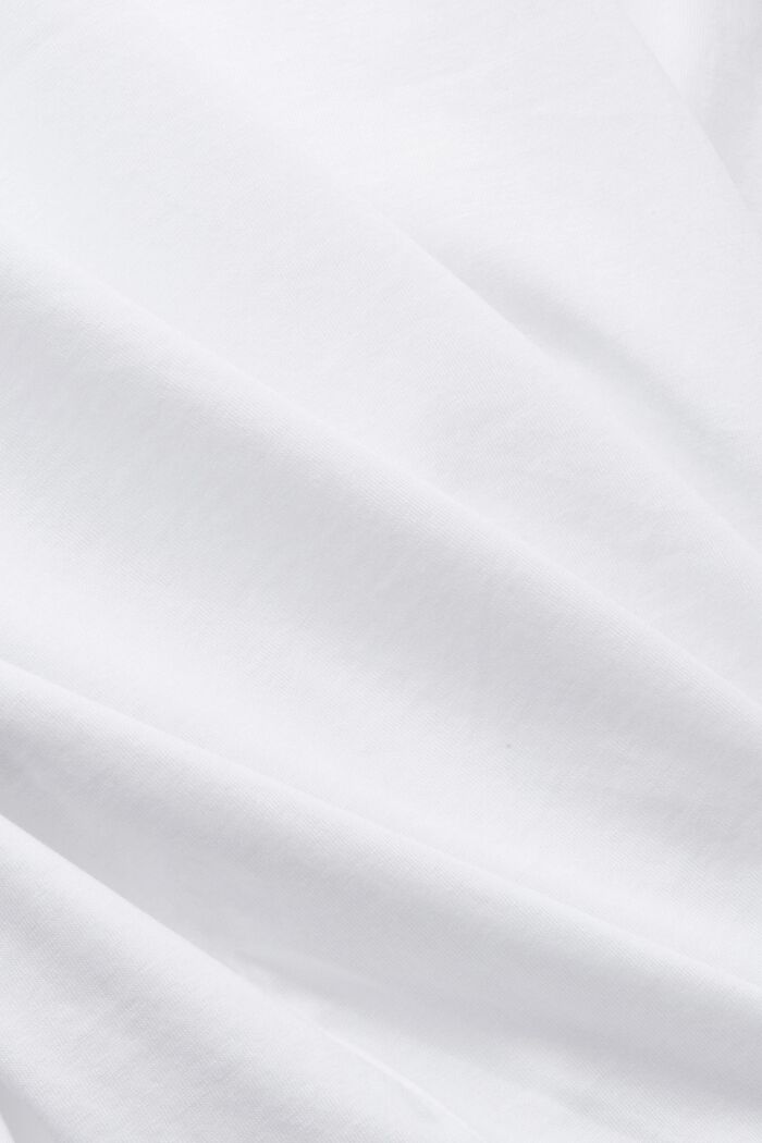 Bomulls-T-shirt med tryck, WHITE, detail image number 4