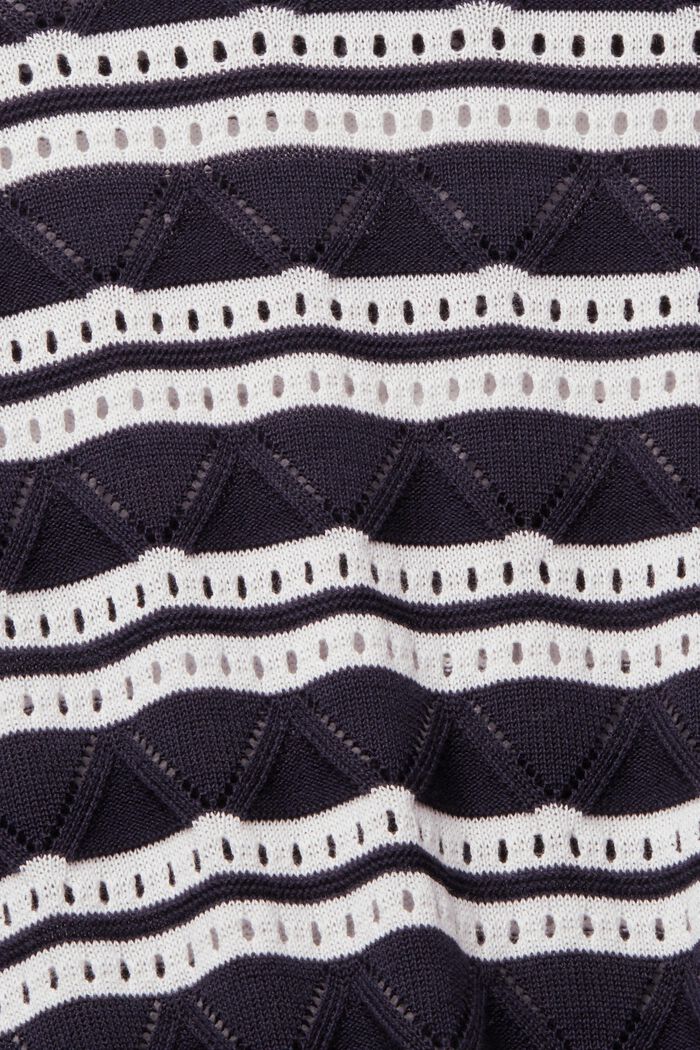 Pointelle-tröja med ränder, NAVY, detail image number 1