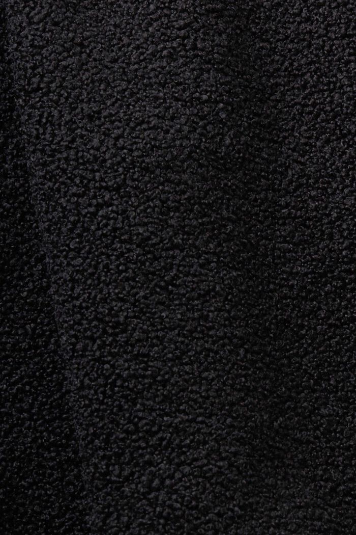 Sweatshirt med mixade material och dragkedja, BLACK, detail image number 6