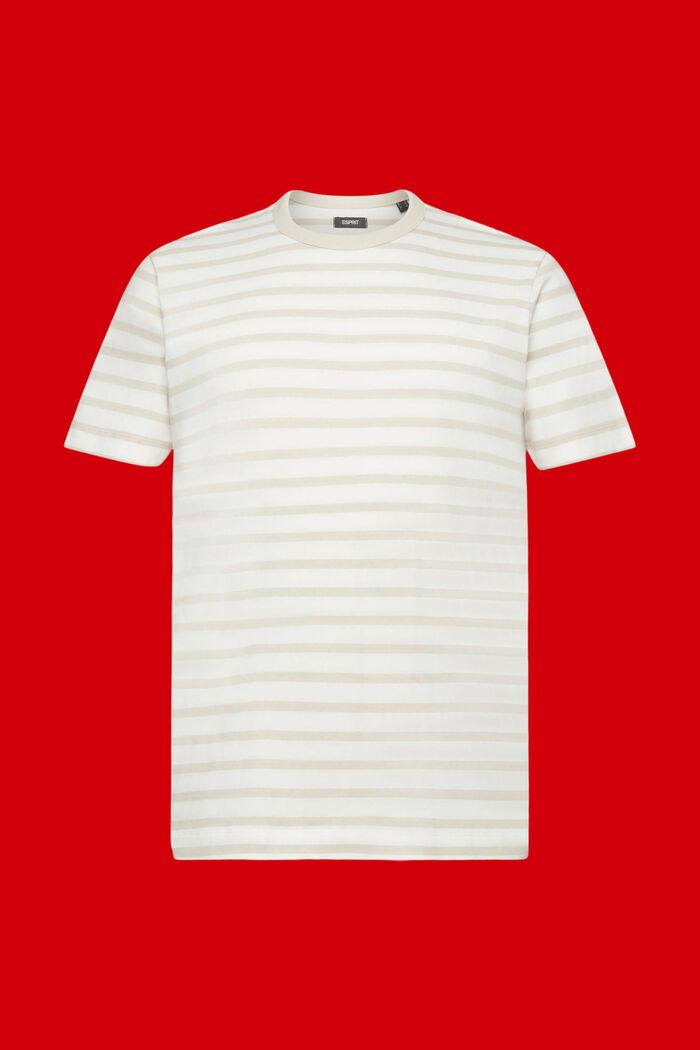 Randig T-shirt i hållbar bomull, LIGHT TAUPE, detail image number 6