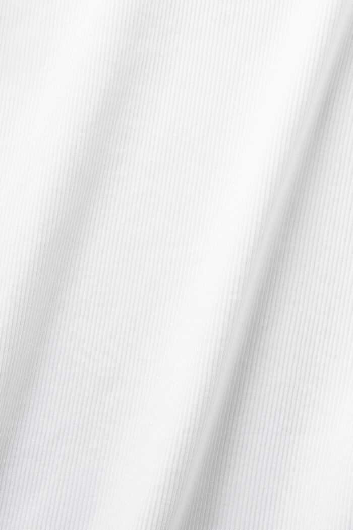 Mönstrat racerback-linne av bomull, WHITE, detail image number 5