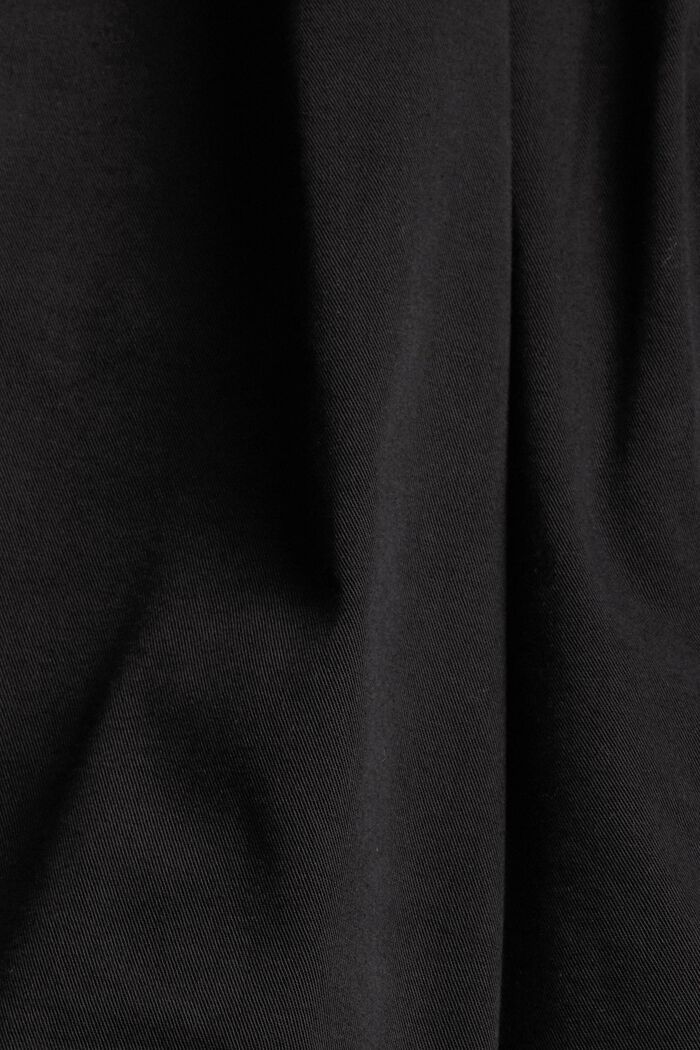 Shorts i 100% pimabomull med hög midja, BLACK, detail image number 1