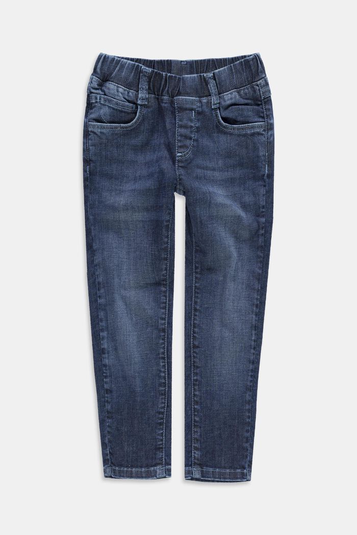 Återvunnet material: jeans med elastisk linning