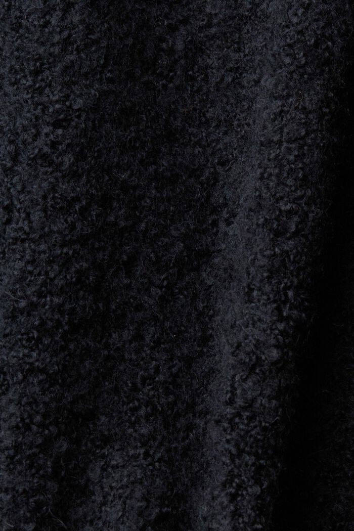 Kofta i ullmix med knytskärp, BLACK, detail image number 5
